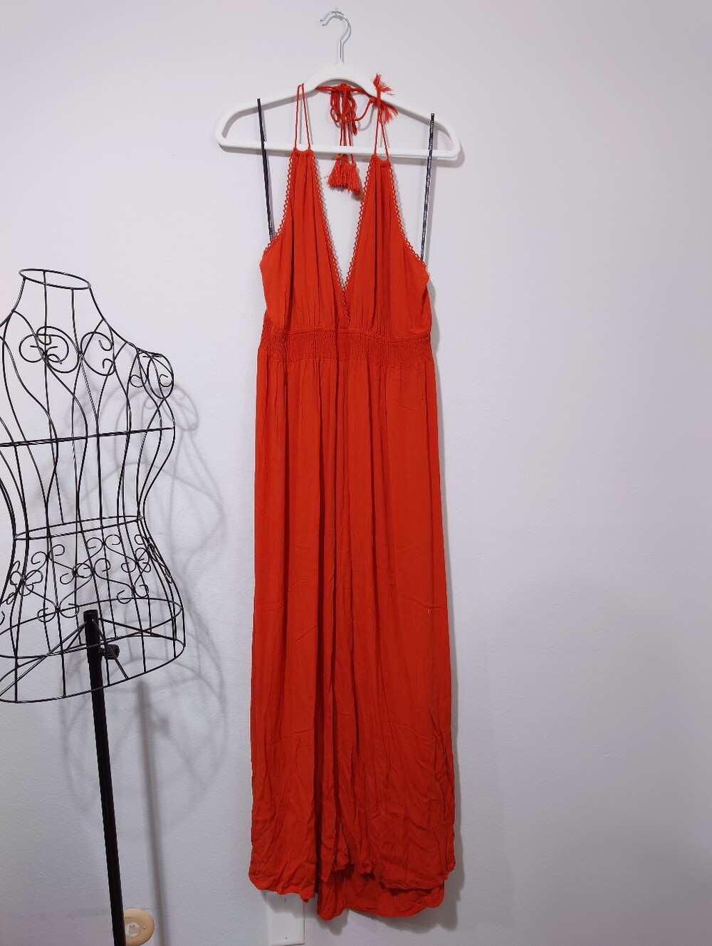 Forever 21 Plus Rust Halter Maxi Dress 3X NWT